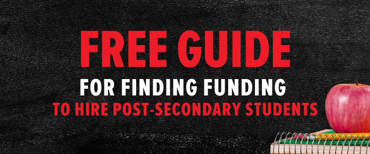 Blackboard with red letters that say free guide for finding funding